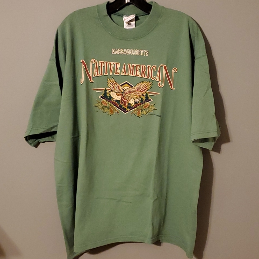 NWOT Vtg MA Native American T-Shirt Sz XXL